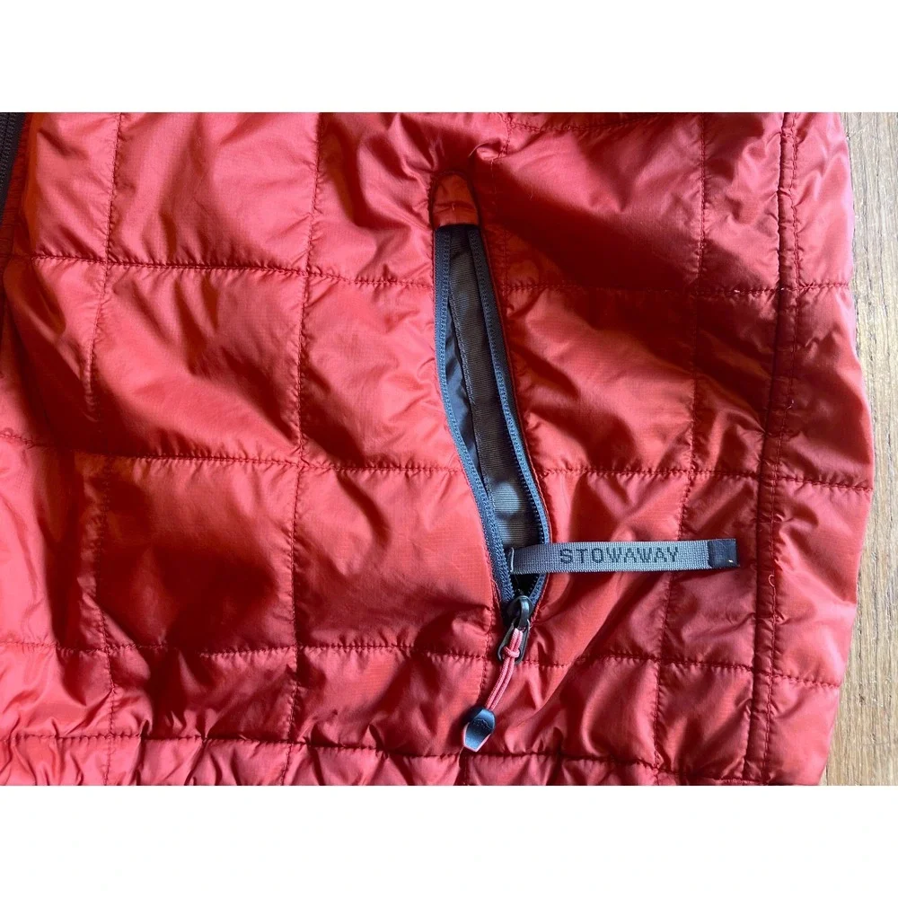 LL‎ Bean Mens XXL Tall PrimaLoft Stowaway Polartec Jacket Orange Puffer Gorpcore